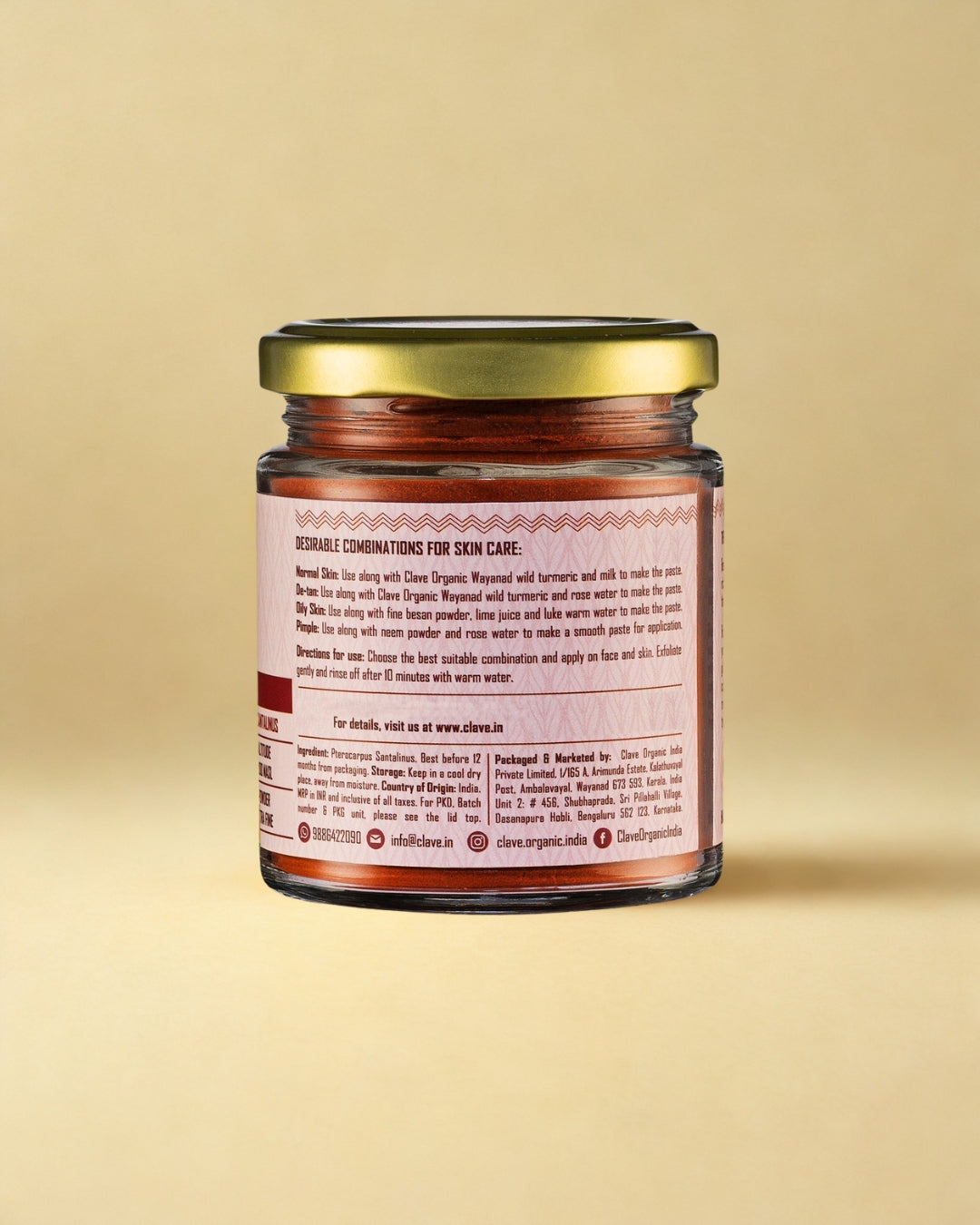Red Sandalwood Powder - Rakta Chandan Face Pack - Red - 100g