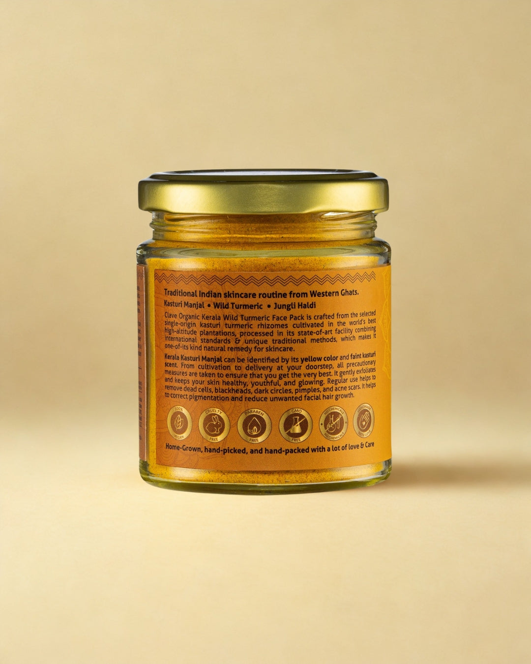 Kerala Wild Turmeric - Kasturi Manjal Haldi Face Pack - Dark Yellow - 80g