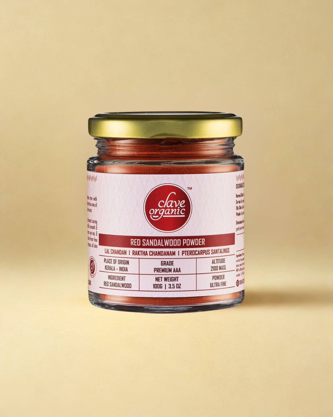 Red Sandalwood Powder - Rakta Chandan Face Pack - Red - 100g