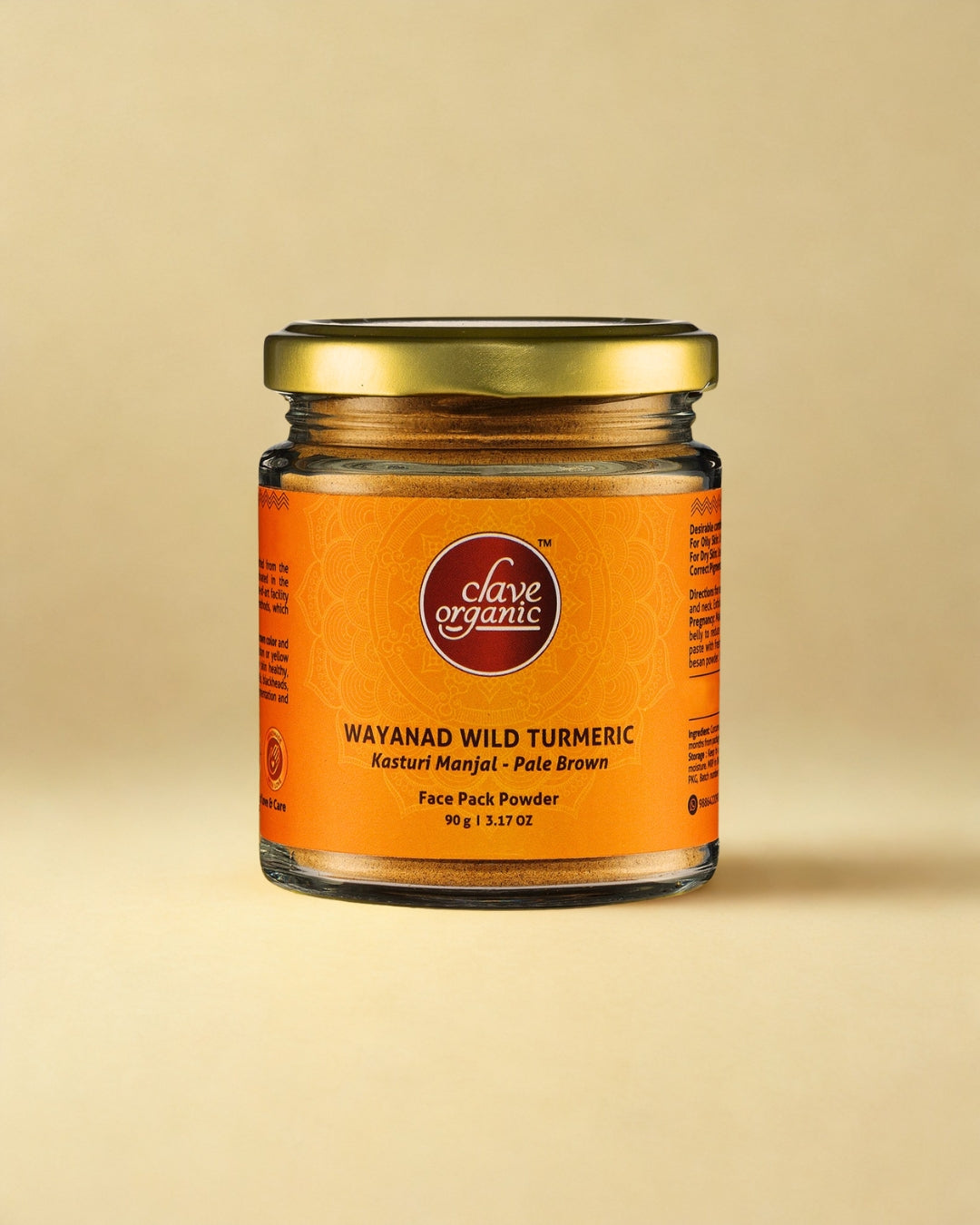 Wayanad Kasturi Manjal Face Pack - Wild Turmeric - Pale Brown