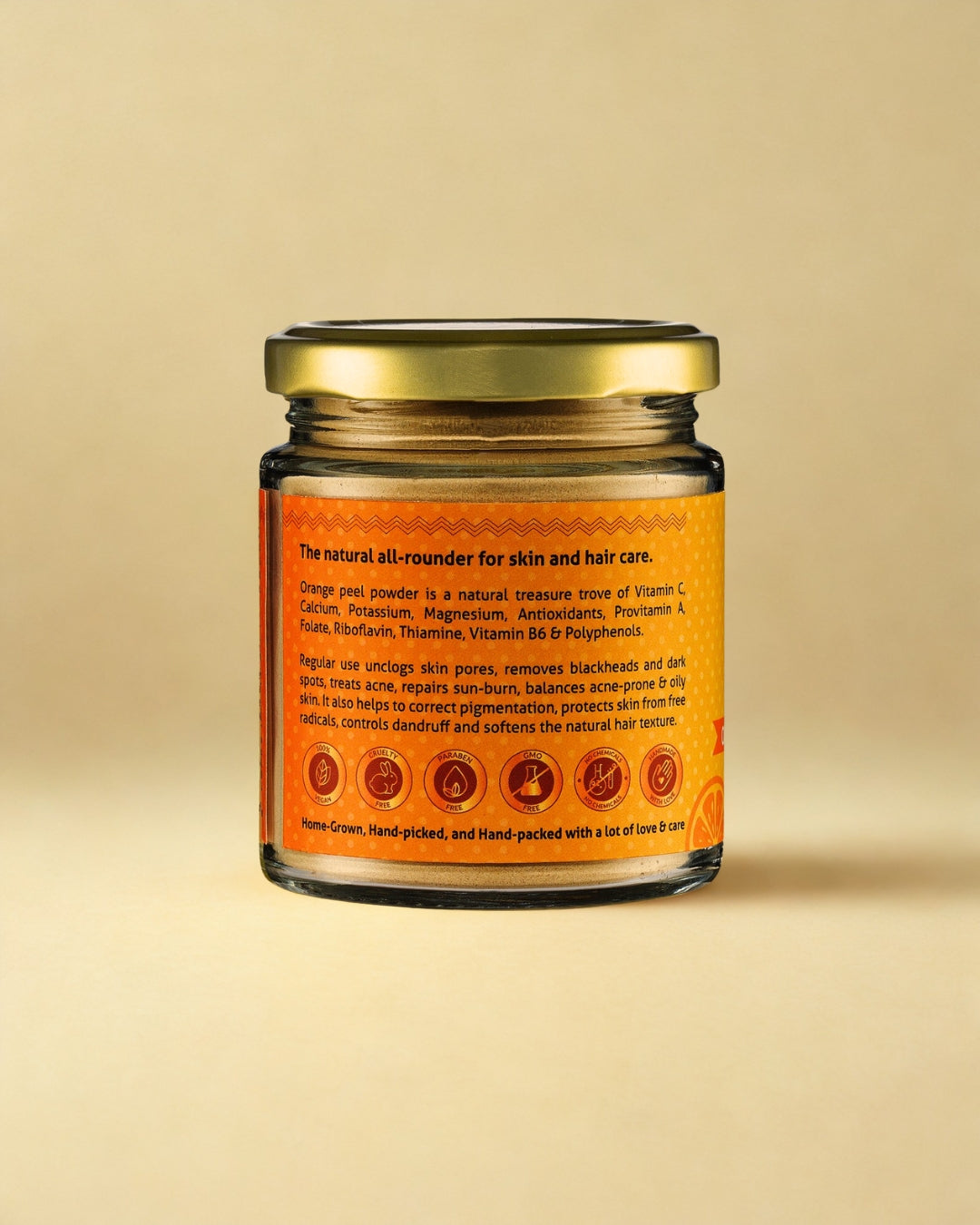 Orange Peel Powder - Face & Hair Pack - Pale Yellow - 100g